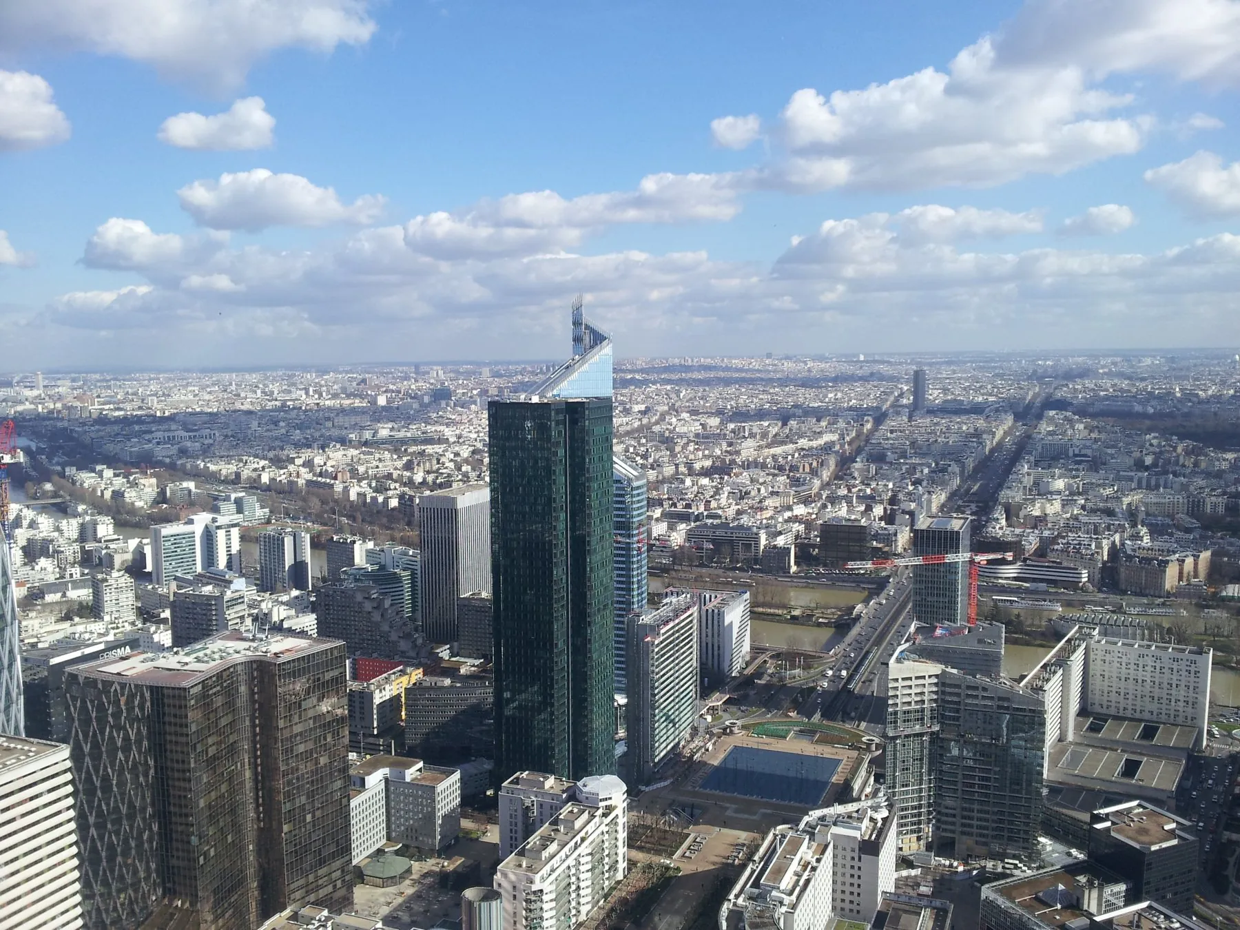 Les tours de La Défense, vues d'en haut
